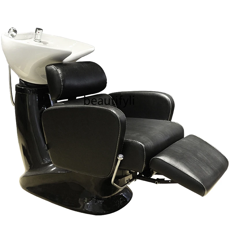 Po meri Sedel Barber Šampon Stol Berber Shop za Lase Salon Keramike Bazena Visoko-kakovostni Razred Flush Dviganje Sedel Šampon Stol